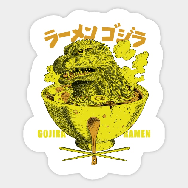 Gojira Ramen Sticker by caravantshirts